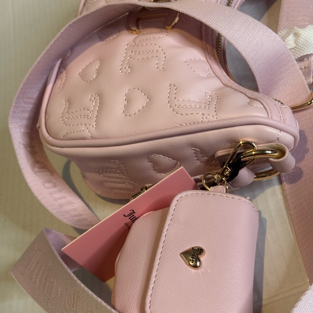 Juicy Couture Light Pink Embossed Shoulder Bag - Picture 10 of 13